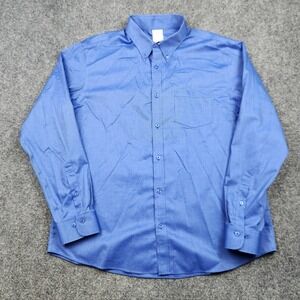 Brooks Brothers Dress Shirt Mens XL Blue Check Wrinkle Free 1818 Button Down